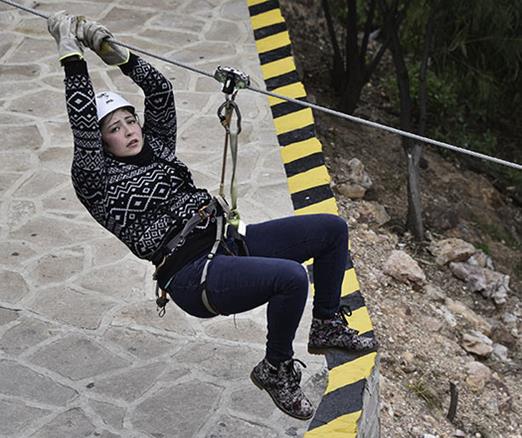 Zacatecas is the heart of Mexico - here a woman ziplines Zacatecas