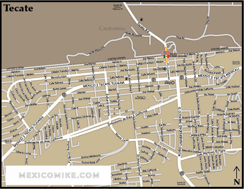 Tecate Map
