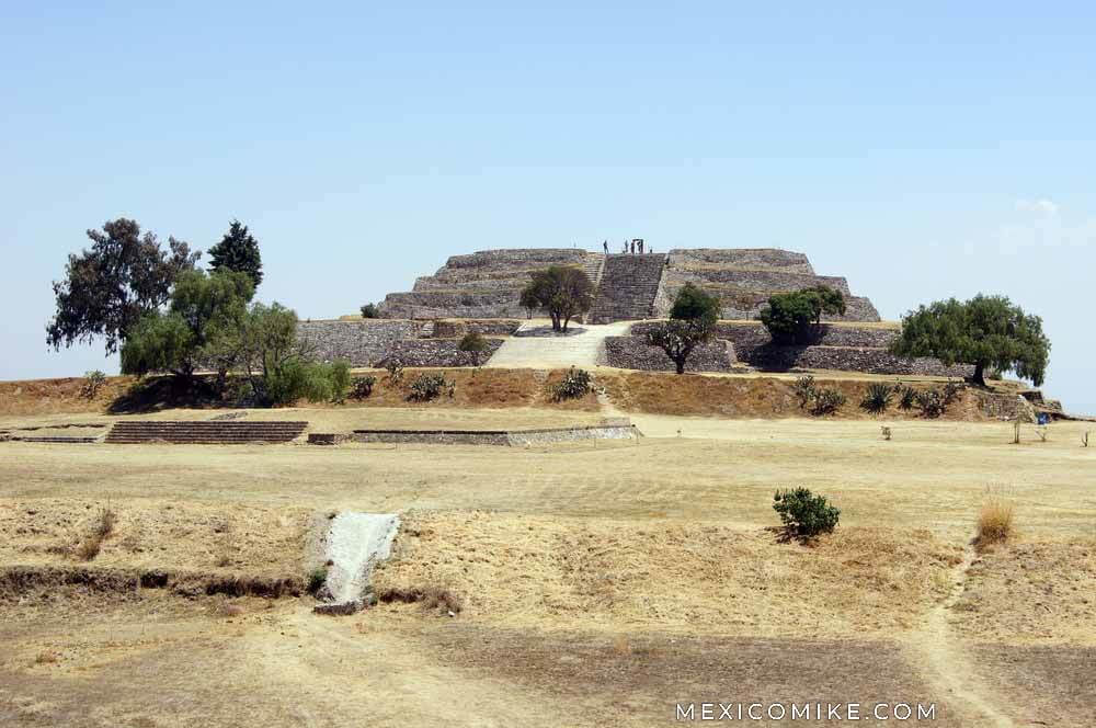 Main Qquare of Xochitecatl ruins in Mexico