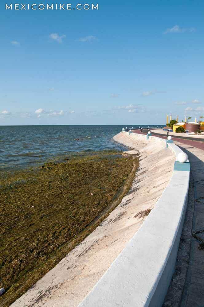 Sea front of Campeche Mexico
