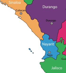 NAYARIT map